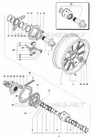 RUEDA TRASERA  F4 mvagusta-motocicleta 2007 F4 1000R 1+1 10